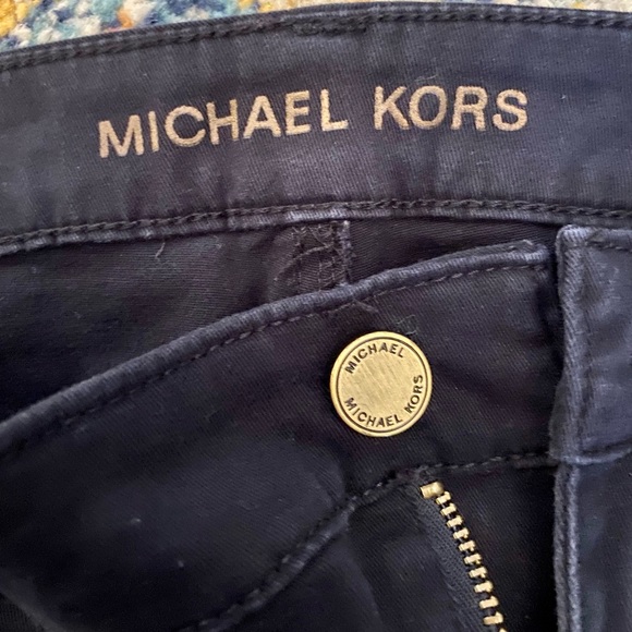 Michael Kors navy skinny pants with bronze hardware -size 4 - Picture 9 of 10